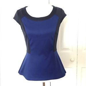 Limited Colorblock Ponte peplum top Small